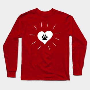 Paw print with heart Long Sleeve T-Shirt